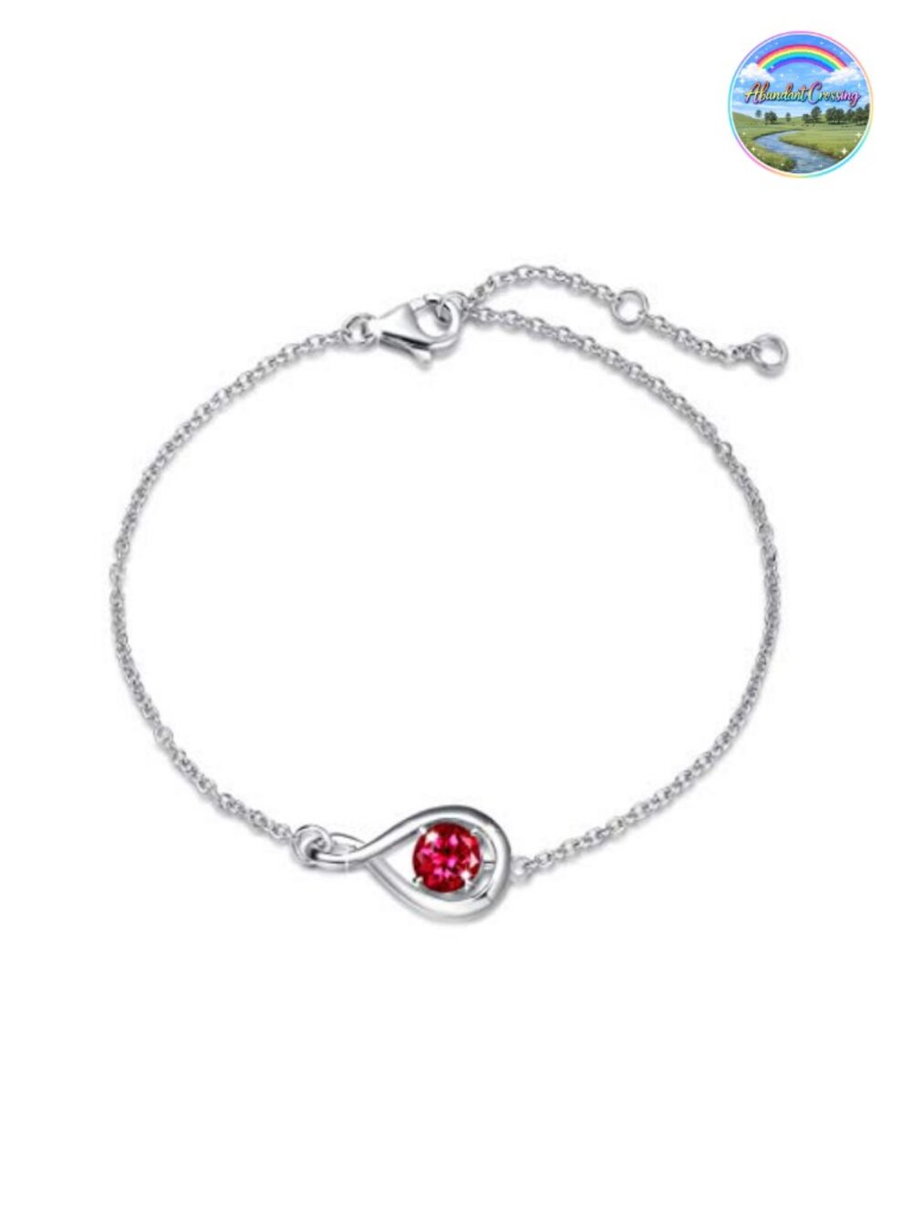 925 Sterling Silver Infinity Birthstone Bracelet Link Bracelet Fine Jewelry